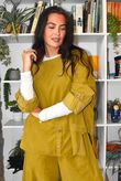 Bateau Needlecord Lazy Layer Top Mucky Olive